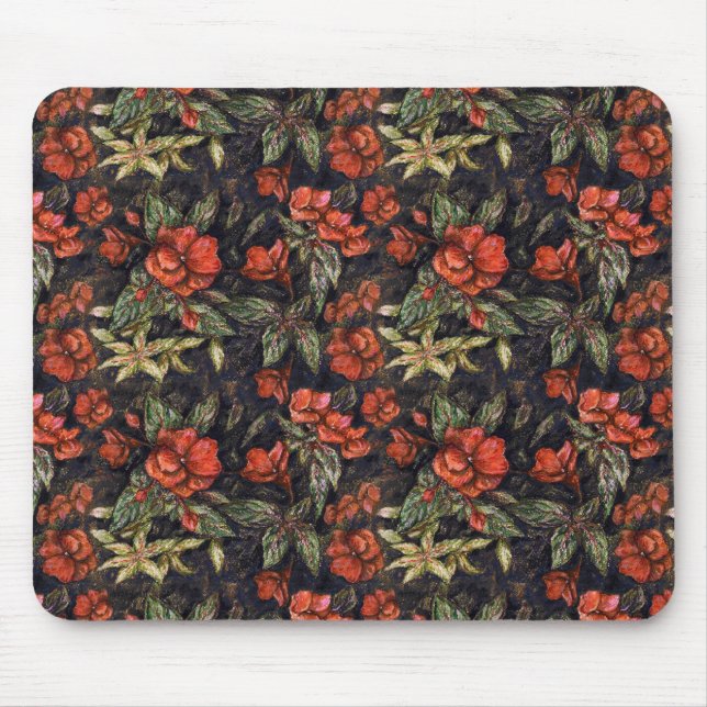Tapis De Souris Fleurs anciennes d'Alexandra Cook aka Linandara (Devant)