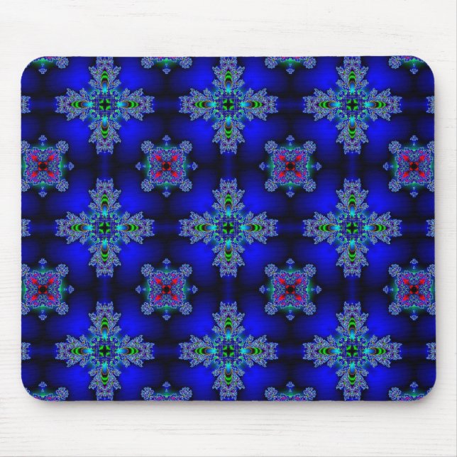 Tapis De Souris Fleurs Artdeco dans le style rétro (Devant)