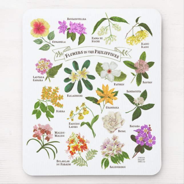 Tapis De Souris Fleurs aux Philippines (Devant)