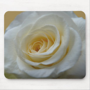 Tapis De Souris Fleurs blanches Mousepad Cadeaux de déco rose blan