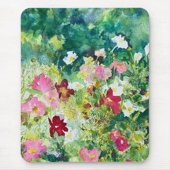 Tapis De Souris Fleurs Cosmos Artistiques Printemps (Devant)