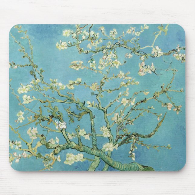 Tapis De Souris Fleurs d'amandes par van Gogh (Devant)