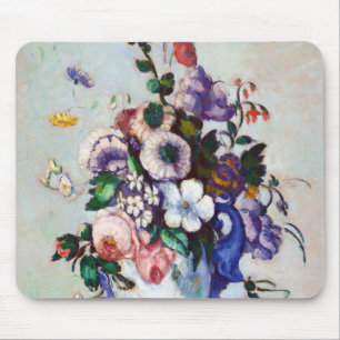Tapis De Souris Fleurs dans un Vase Rococo, Paul Cezanne