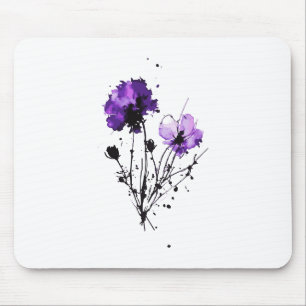 Tapis De Souris Fleurs d'aquarelle Abstraites