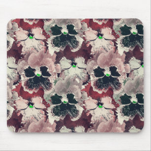 Tapis De Souris Fleurs d'aquarelle rose, bordeaux