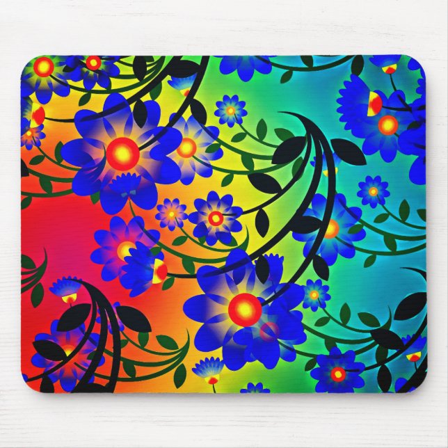 Tapis De Souris Fleurs d'art (Devant)