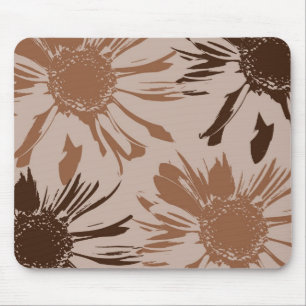Tapis De Souris Fleurs de Gerbera Brown Terre