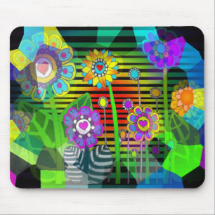 Tapis De Souris Fleurs de hippie