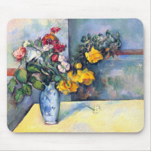 Tapis De Souris Fleurs de la vie morte dans un vase par Paul Cezan