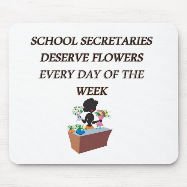 TAPIS DE SOURIS FLEURS DE L'ÉCOLE SECRETARYDESERVE (Devant)