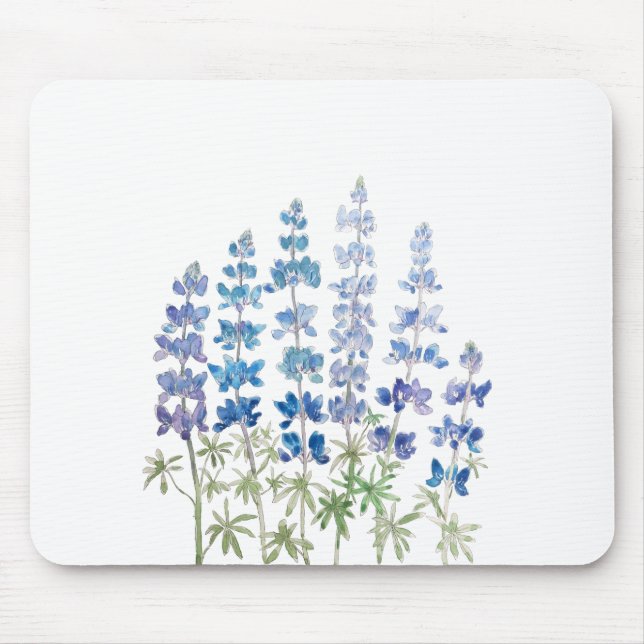 Tapis De Souris fleurs de lupin bleu et violet (Devant)