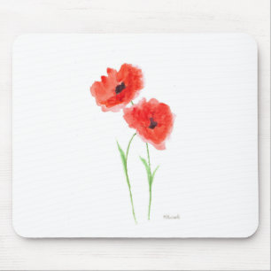 Tapis De Souris Fleurs de pavot rouge