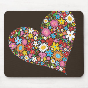 Tapis De Souris Fleurs de Printemps Whimsical Valentine mignonne c
