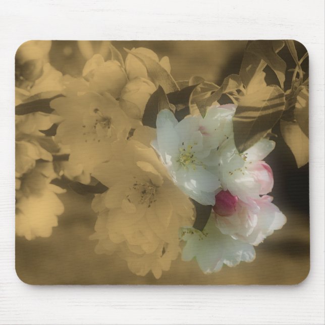 Tapis De Souris Fleurs de Séphanie en fleurs printanières Mousepad (Devant)