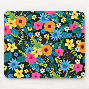 Tapis De Souris Fleurs Ditsy Vibrantes Motif Floral-43785