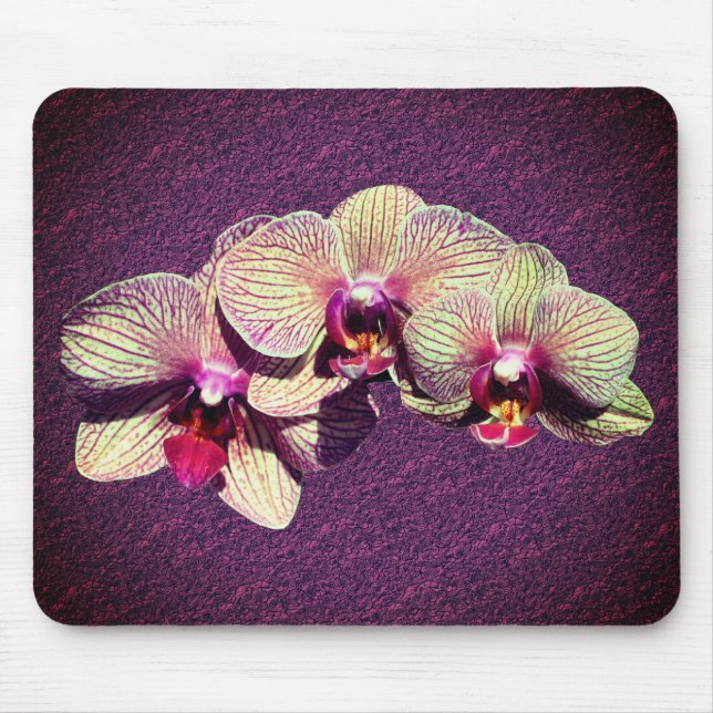 Tapis De Souris Fleurs d'orchidées fantaisistes (Devant)