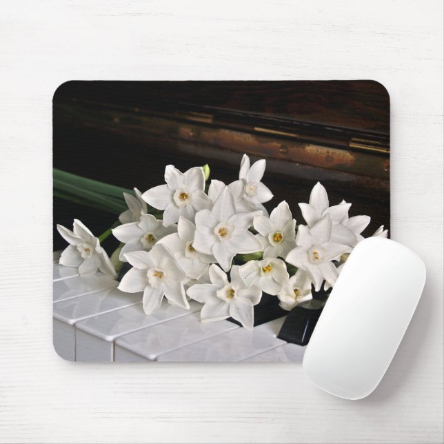 Tapis De Souris Fleurs et Piano Souris (Avec souris)