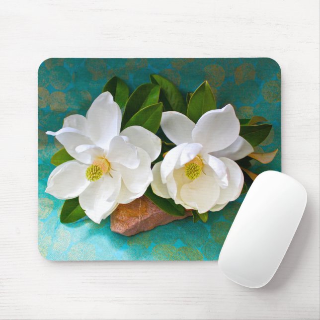 Tapis De Souris Fleurs | Fleur Magnolia (Avec souris)