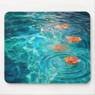 Tapis De Souris Fleurs flottant sur l'eau