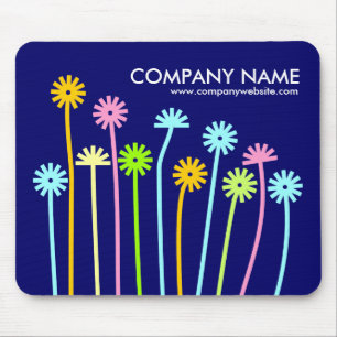 Tapis De Souris Fleurs joyeuses (bleu marine)