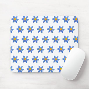 Tapis De Souris Fleurs marguerites en bois sur blanc