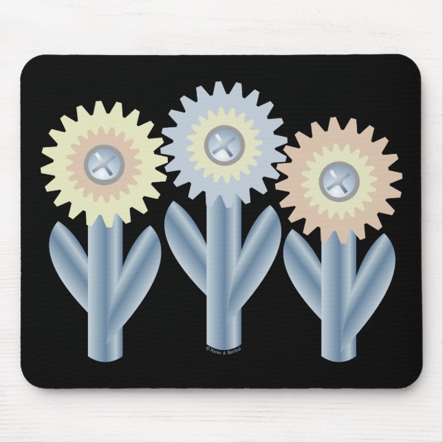 Tapis De Souris Fleurs mécaniques (Devant)