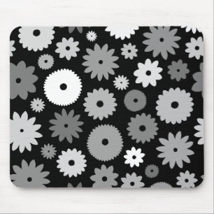 Tapis De Souris Fleurs monochromes grand motif