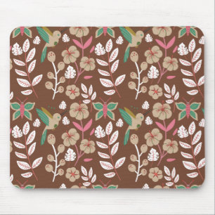 Tapis De Souris Fleurs motifs florales sans soudure, feuilles, pap