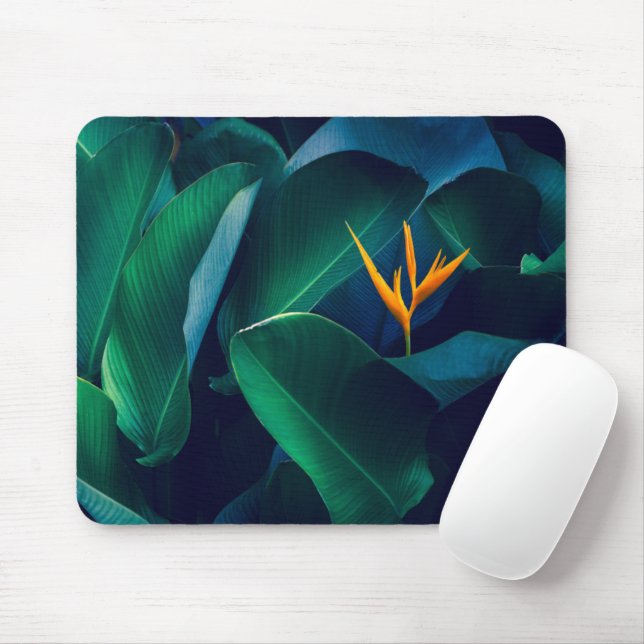 Tapis De Souris Fleurs | Oiseau du paradis (Avec souris)