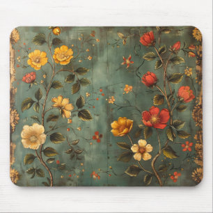 Tapis De Souris Fleurs orange et jaune