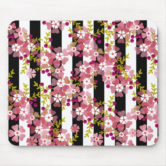 Tapis De Souris Fleurs roses (Devant)