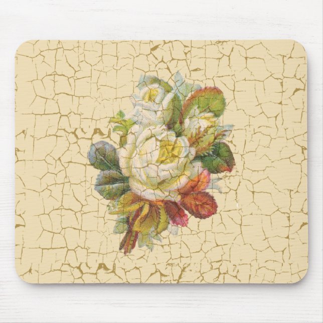 Tapis De Souris Fleurs roses chics (Devant)