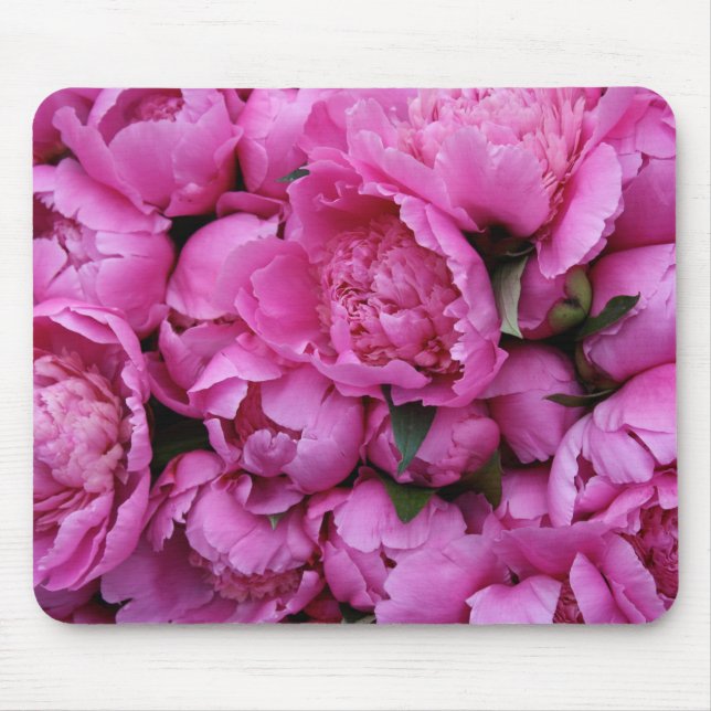 Tapis De Souris Fleurs roses luxuriantes de pivoine (Devant)