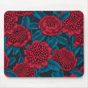 Tapis De Souris Fleurs rouges de waratah