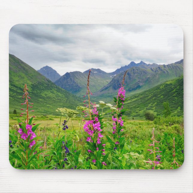 Tapis De Souris Fleurs sauvages Vallée d'Alaska (Devant)