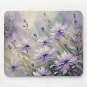 Tapis De Souris Fleurs violettes douces et romantiques