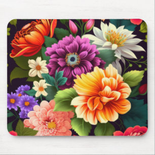 Tapis De Souris Fleurs vives et colorées