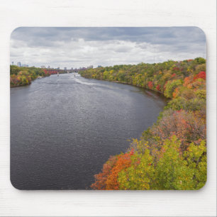 Tapis De Souris fleuve mississippi et berges boisées à minneapolis