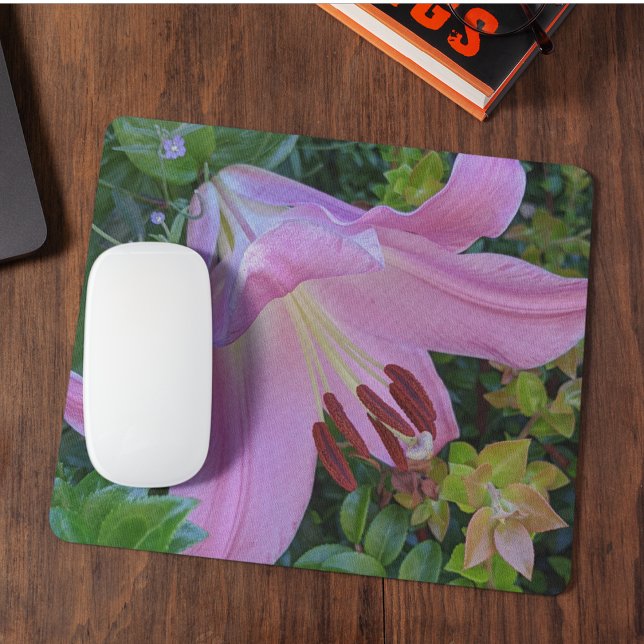 Tapis De Souris Floral à fleur rose (In Situ)