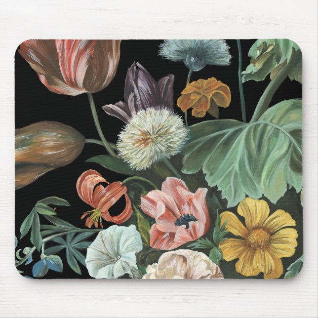 Tapis De Souris Floral baroque - Bouquet de fleurs (Devant)