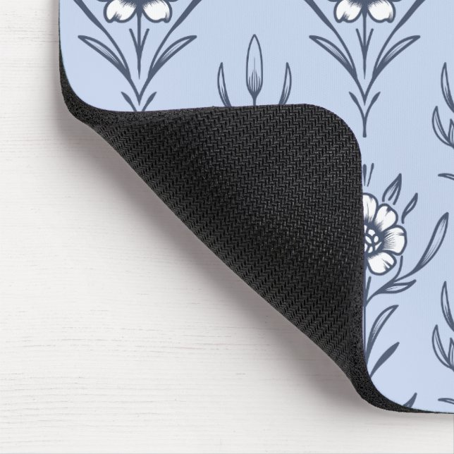 Tapis De Souris Floral bleu (Coin)
