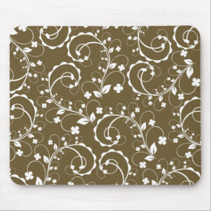Tapis De Souris floral brun