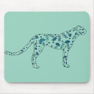 Tapis De Souris Floral cheetah