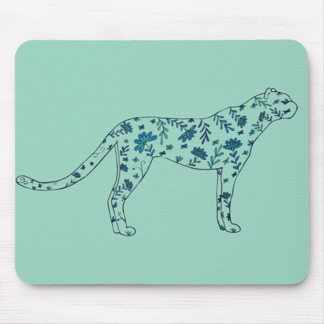 Tapis De Souris Floral cheetah (Devant)