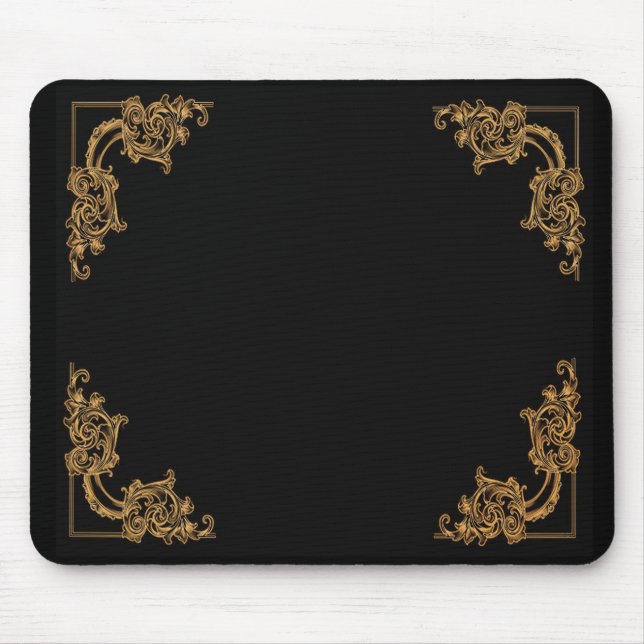 Tapis de souris floral fleuri de motif de damassé (Devant)