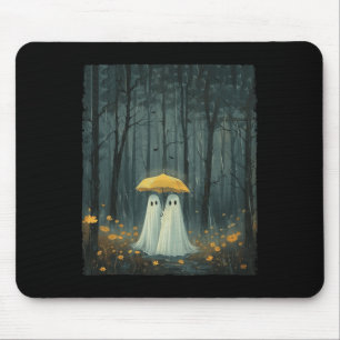 Tapis De Souris Floral Ghost Holding Umbrella Couple Saison Éffray