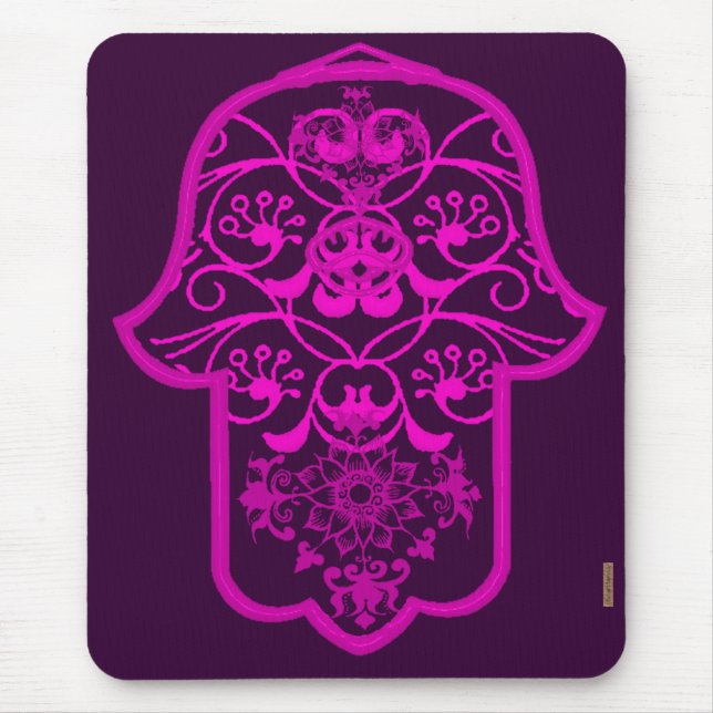 Tapis De Souris Floral Hamsa rose (Devant)