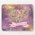 Floral Heart Gold Antique écriture manuscrite Mono