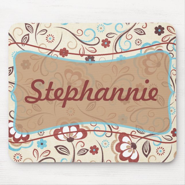 Tapis De Souris Floral Merveilles Mousepad (Devant)