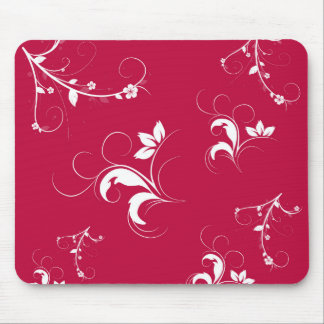Tapis De Souris Floral rouge